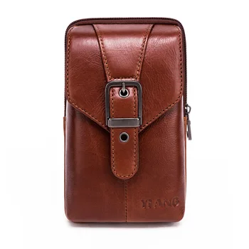 Hot Sale High Quality Men Genuine Leather Handbag Male Zipper Small Vintage Messenger Bag Man Mini Cross-body Shoulder Bag 2019 2018 rivet genuine leather women s small messenger bag mini flap bag first layer cowhide one shoulder cross body quality bag