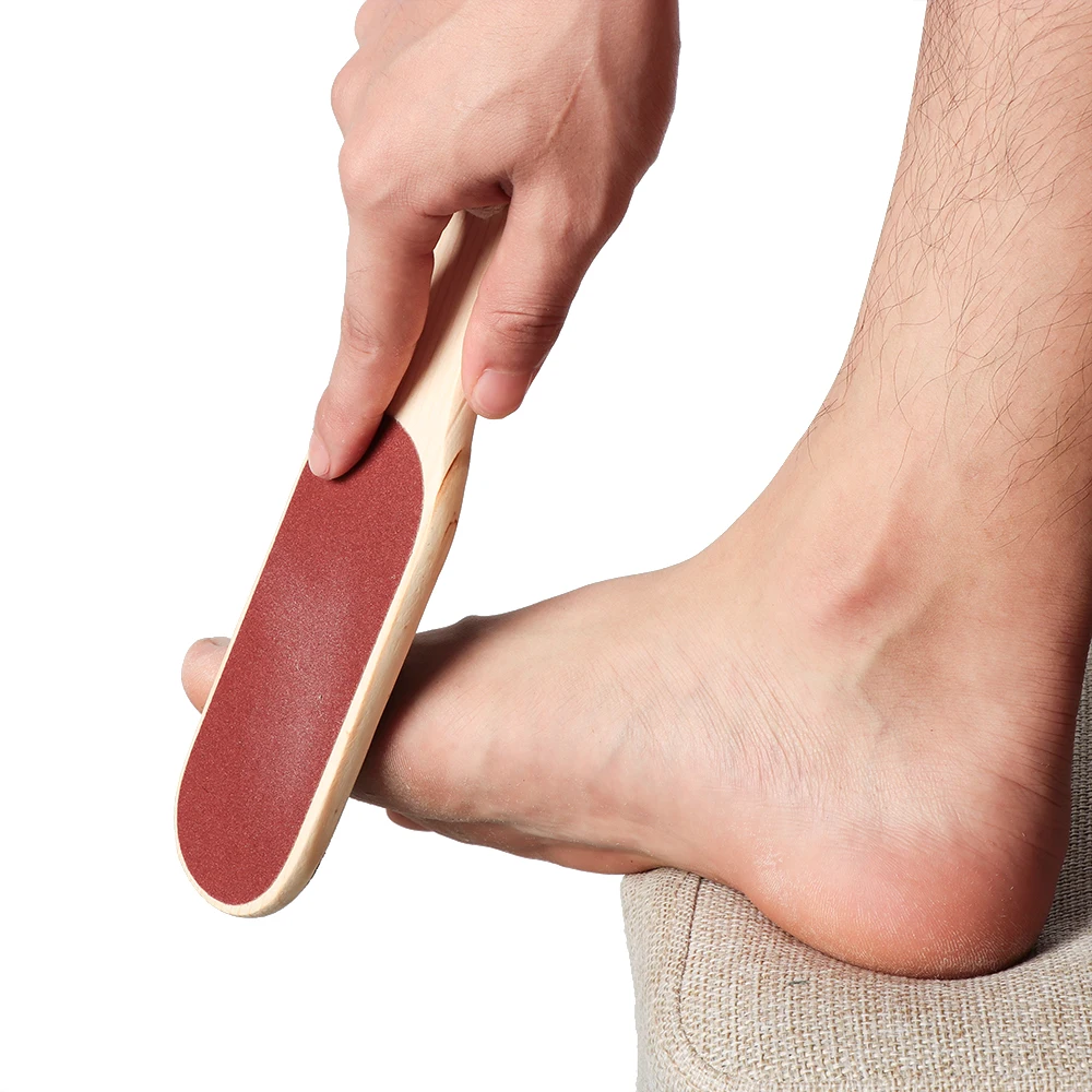 1 шт. двухсторонняя лапка для удаления омертвевшей кожи, деревянные пилочки для ног, скребок для педикюра, забота о ногах, инструменты для ухода за ногтями, здоровье