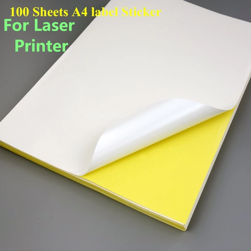White Self Adhesive Blank A4 Printer Address Labels Matt Stickers 1 Per Sheet 