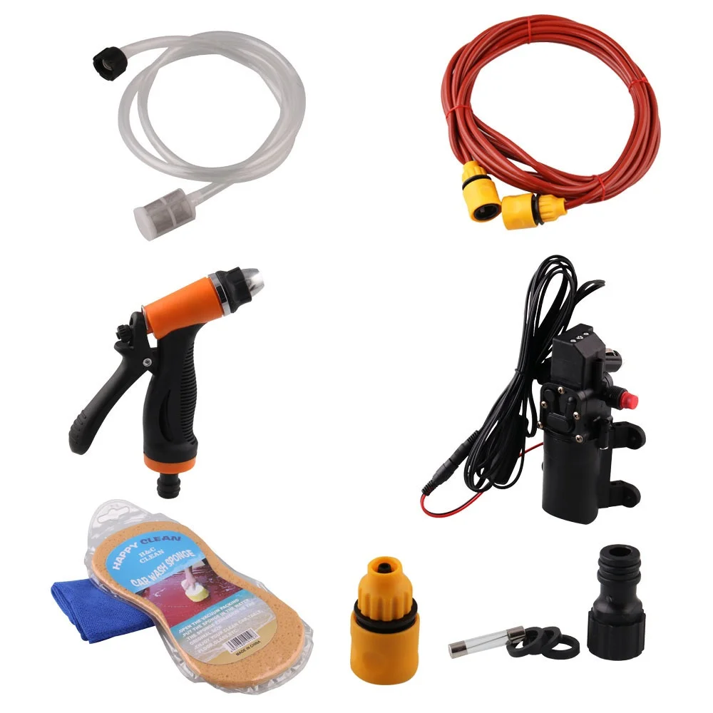The Water Gun Set Car Wash Pump Water Gun High Pressure Tube Water Inlet Filter For Car Cigarette Lighter Car Cleaning The Water Gun Set Car Wash Pump Water Gun High Pressure Tube Water Inlet Filter For Car Cigarette Lighter Car Cleaning