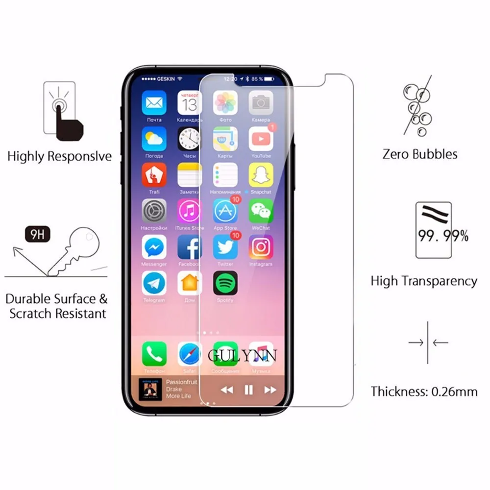 Взрывозащищенное Закаленное стекло для iPhone 6 7 8 Plus 6s 4 S 5S SE X XS Max XR защита экрана