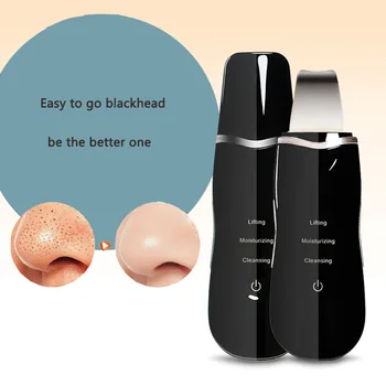 

Rechargeable Ultrasonic Skin Scrubber Deep Clean Vibration Facial Exfoliator Peeling Massager Cleaner Skin Facial Care Tool