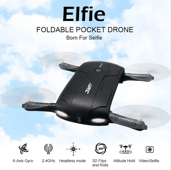 

Pocket drone JJRC H37 ELFIE Selfie 6-Axis Gyro WIFI FPV mini drone Quadcopter with 0.3MP Camera Foldable