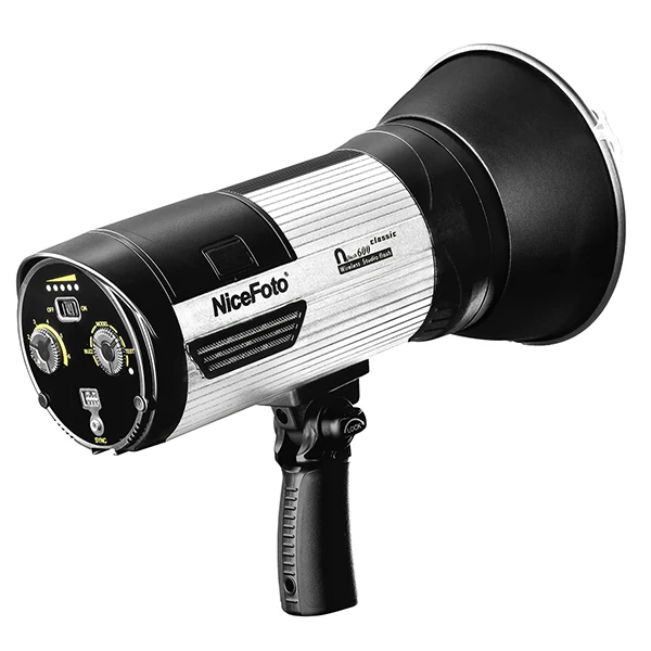 US $339.00 NICEFOTO Nflash600 Wireless Studio Flash Classic 600 LED Lamp For Outdoor Photography BuiltIn Wireless HiSpeed Flash Light