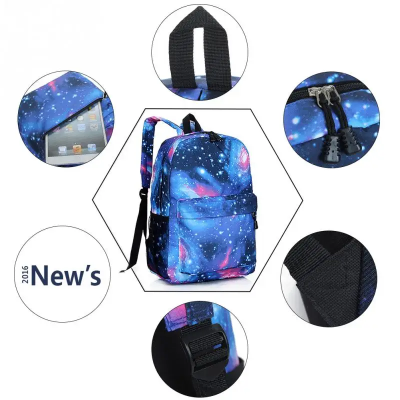 

Multicolor Women Canvas Backpack Stylish Galaxy Star Universe Space Backpack Girls School Backbag Mochila Feminina 2016