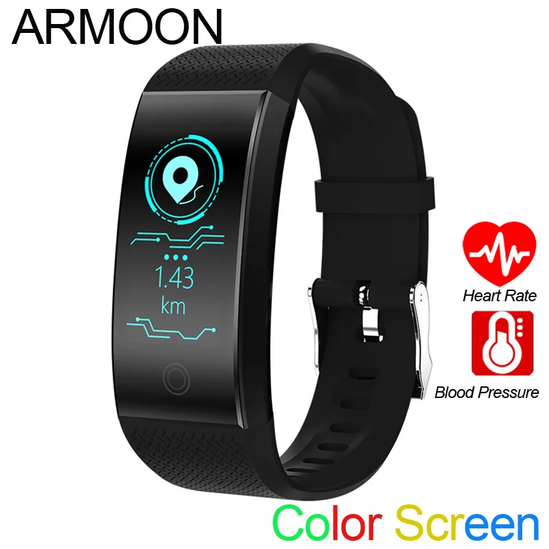 

Smart Band QW18 Sleep Monitor Fitness Tracker Heart Rate Smart Bracelet Blood Pressure Watch Color Screen Waterproof Sports Band