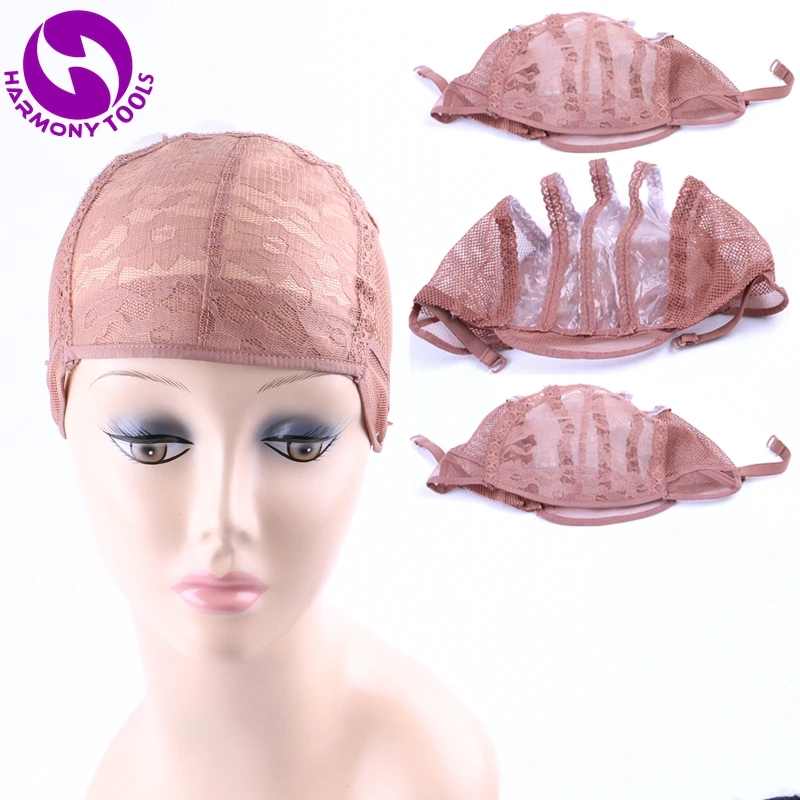 HARMONY 20 штук воздухопроницаемая сетка плетение парик шапки для изготовления парики с регулируемым ремешком(черный коричневый блонд
