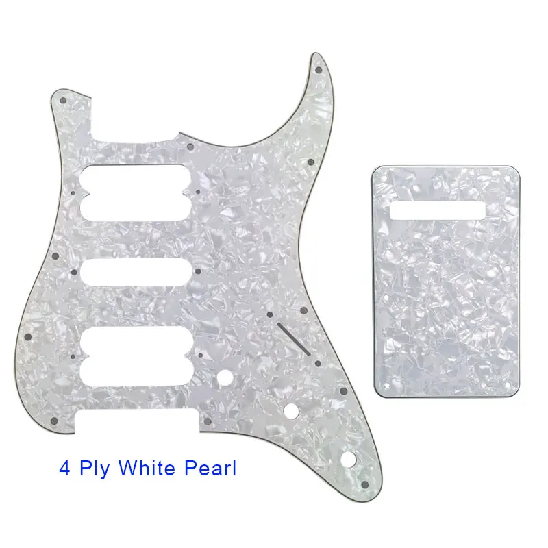 4 ply white pearl st pickguard with back plate