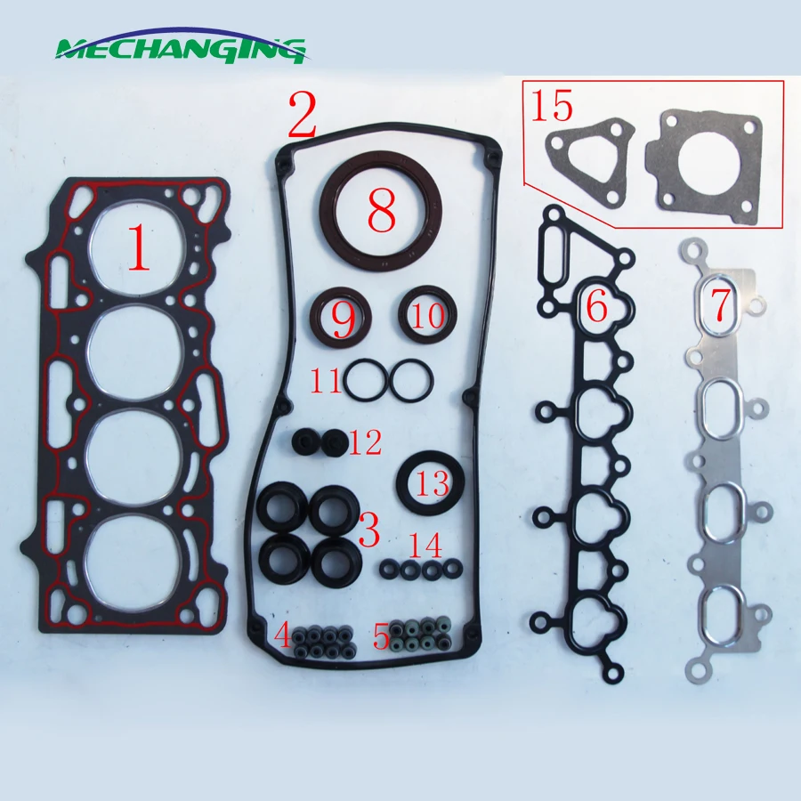 

For MITSUBISHI COLT CEDIA LANCER 1.3 4G13 Automotive engine overhaul Gasket Full Set Engine Gasket Set MD978013 MD978236