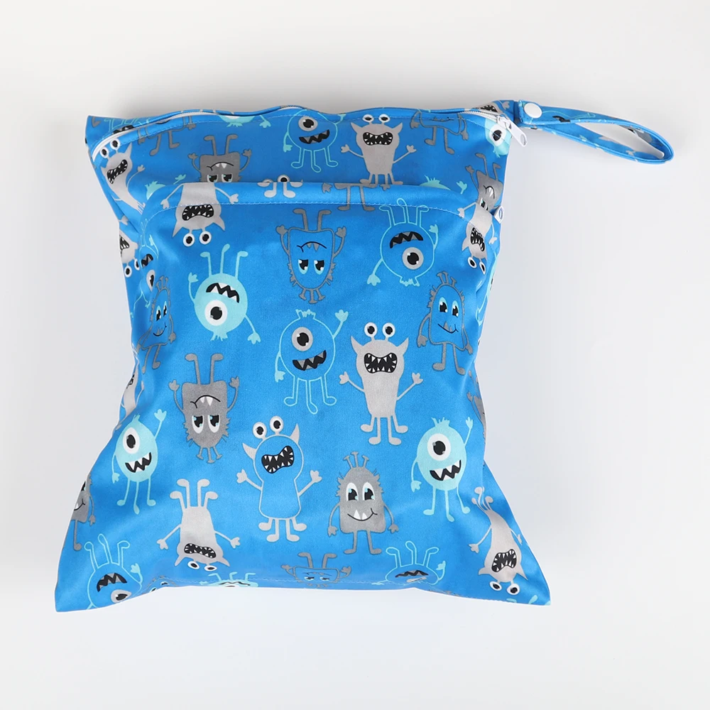 [CHOOEC] New Wet Bag Washable Reusable Cloth diaper Nappies Bags Waterproof Swim Sport Travel Carry bag Big Size: 30X36 cm