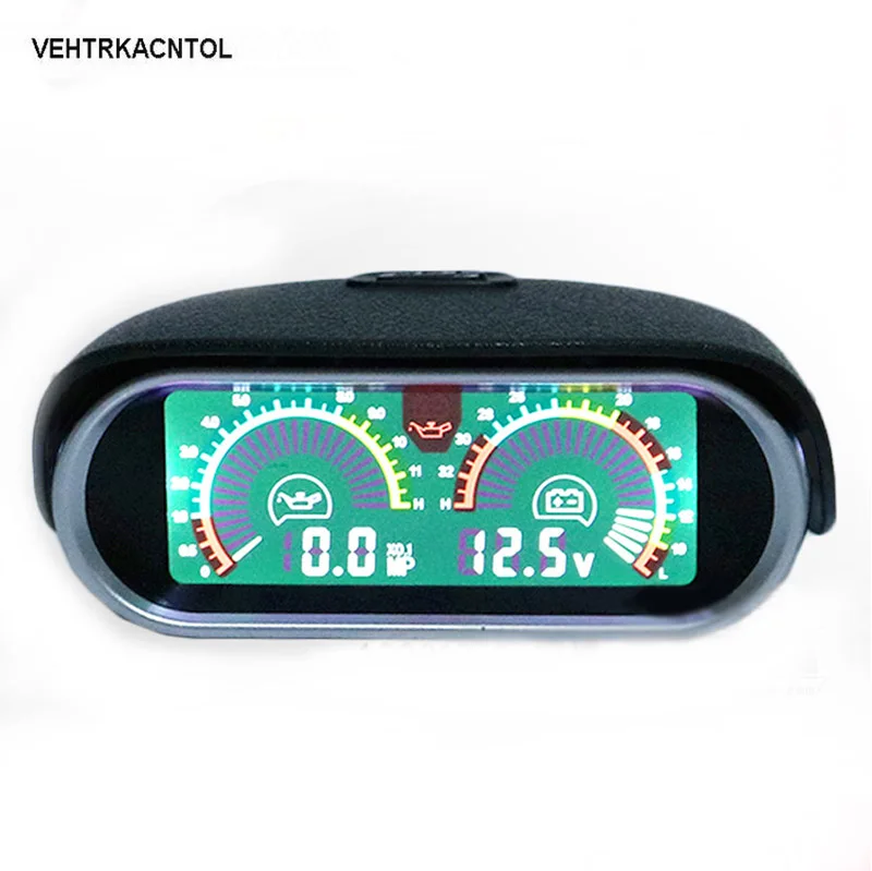 VEHTRKACNTOL 2 Functions 12v/24v Truck Car Oil Pressure Gauge Meter