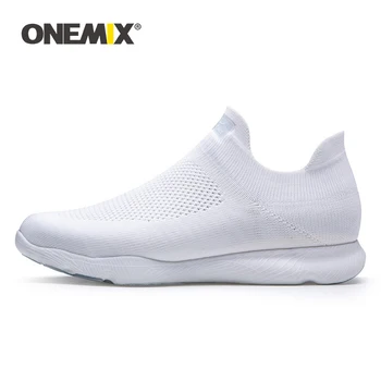 

ONEMIX New Unisex Sock Walking Shoes Light Weight Slip-on Sandals Knitted Breathable Mesh Athletic Casual Shoes Walking Sneakers