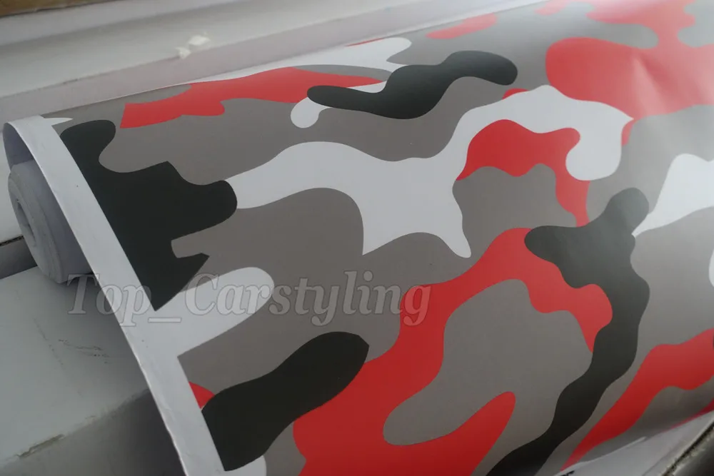 red arctic camouflage vinyl winter snow camo vinyl wrap sheets urban (3)