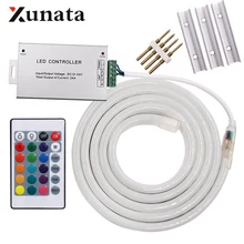 DC12V RGB Неоновый светодиодный светильник красный/зеленый/синий/теплый/белый 120 светодиодный s/m водонепроницаемая лента 2835 гибкий неоновый светильник