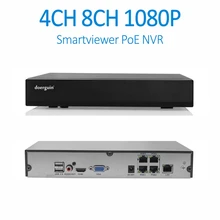 Doerguin 4CH 8CH PoE NVR Поддержка 2MP H.265 ip-камеры с питанием по PoE Совместимость с 10 ТБ HDD, протокол Onvif RTSP doerguin встроенный