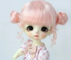 8 Bjd парик Синтетический мохеровый парик милый стиль-лати azone - Цвет: Розовый