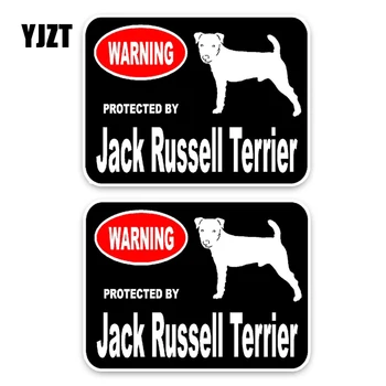 

YJZT 15*11.4CM 2X Jack Russell Terrier Dog PVC Car High Quality Sticker Decoration Graphic C1-4563