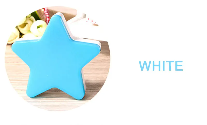 LED Star Night Light EUUS Plug Smart Light Sensor Wall Night Lamp For Baby Room Kids Bedroom Home Decoration Energy Saving 110-220V (5)