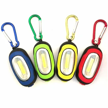 

4 Colors LED Flashlight Torch Mini Camping Lamp Key Chain Ring Flash Light Handy Pock Keychain PVC Lamp Keyring Outdoor Tools