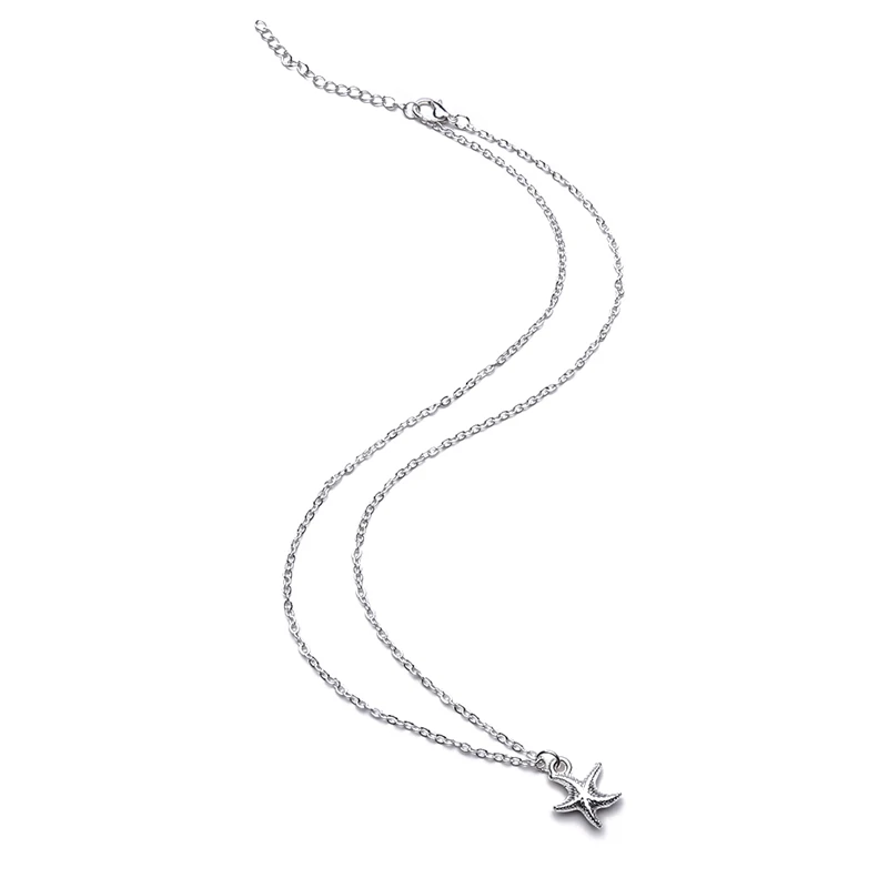 Сплав Starfish Цепочки и ожерелья Для женщин короткие ключицы Мода Jewery кулон ретро