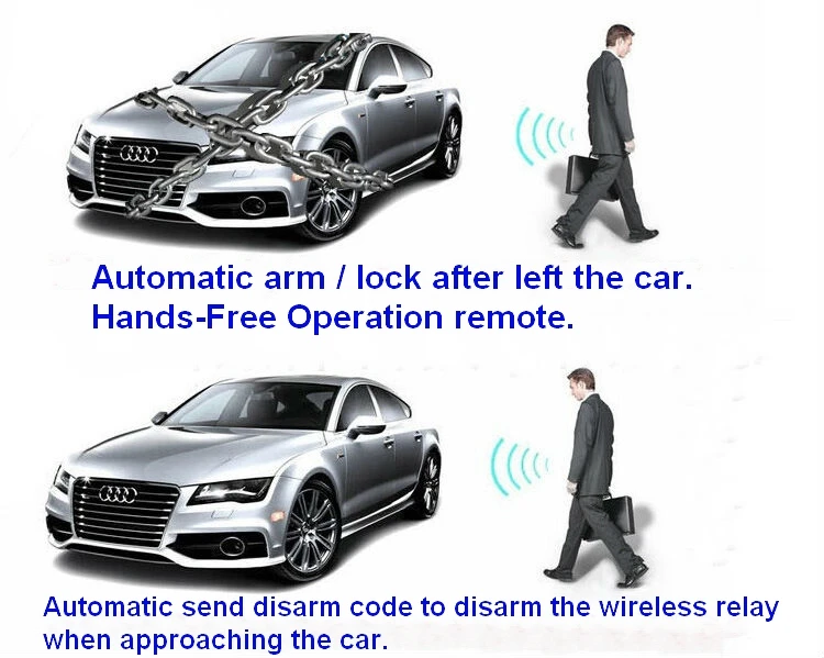 Automatic disarm unlock Long range transponder immobilize car alarm