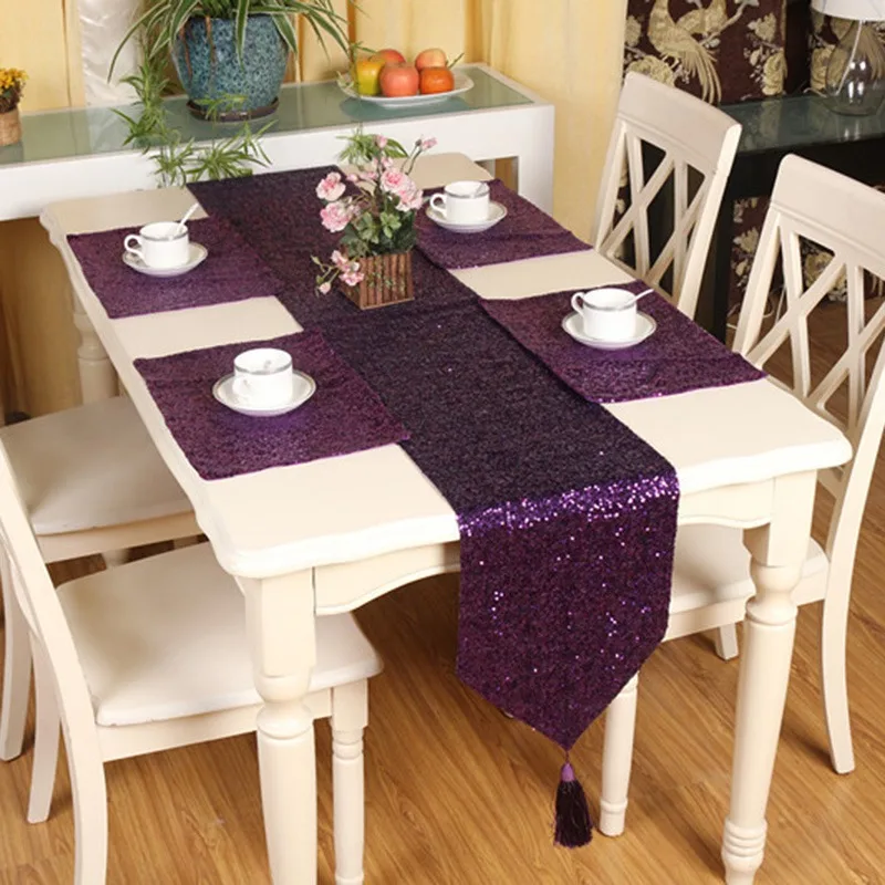 Hot Sale Sequin Table Runner Sparkly Bling Wedding Decoration Glitter