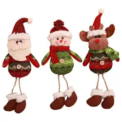 Рождественские куклы ткань войлочная кукла подвесные игрушки украшения чучела Санта Клаус оленей куклы елочные игрушки