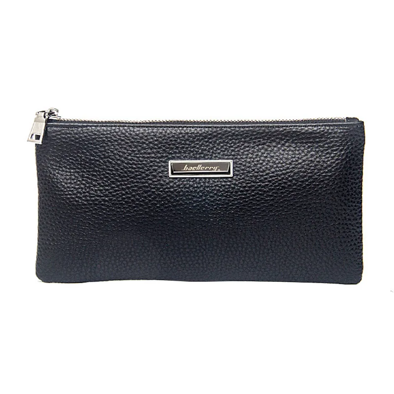 

Men Wallet Genuine Leather Wallets Slim Clutch Bag Business Men Phone Wallet Quality Soft Cowhide Card Holder Wallet Coin Purse