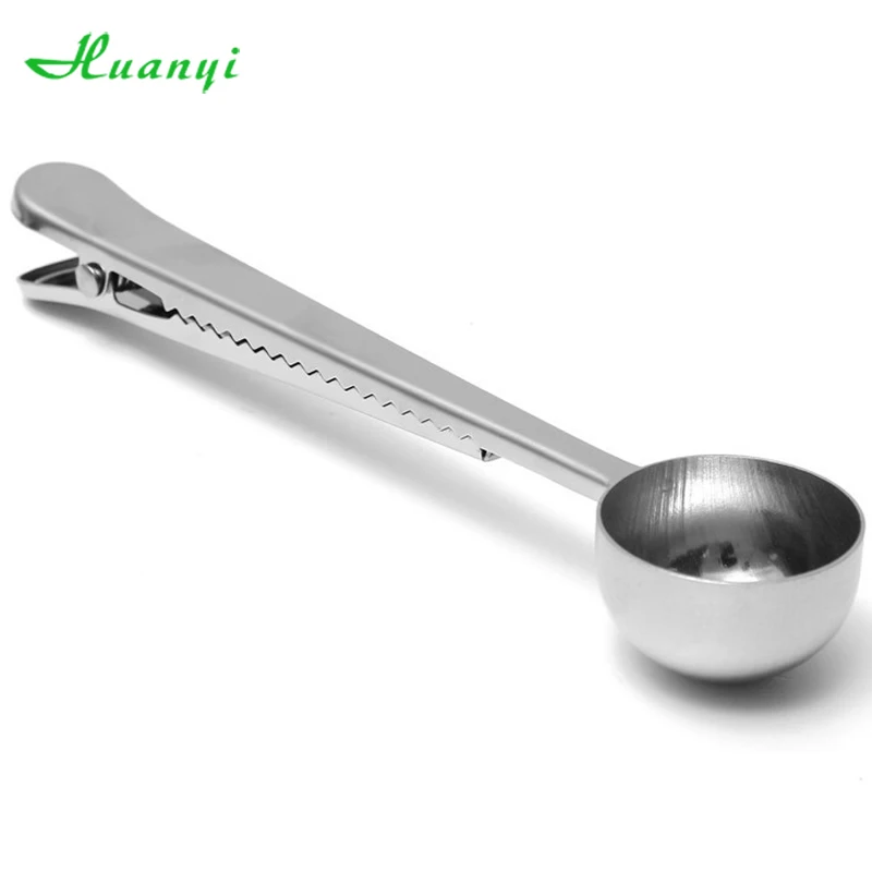 

1 pc Multifunction Stainless Steel Coffee Scoop With Clip Coffee Tea Measuring Scoop 1Cup Ground Coffee Measuring Spoon