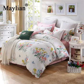 

Warm Home Textile 4pcs Bedding Sets Duvet Cover Bed Sheet Pillow Cover Cotton Autumn Winter Warm Brand 2018 be1092