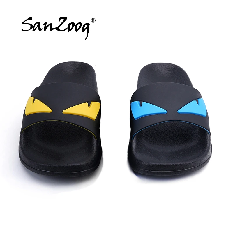 

Summer Men Beach Slippers Funny Cartoon Monster Home Slippers For Couples Soft Comfortable Eva Slippers Lovers Outdoor Indoor
