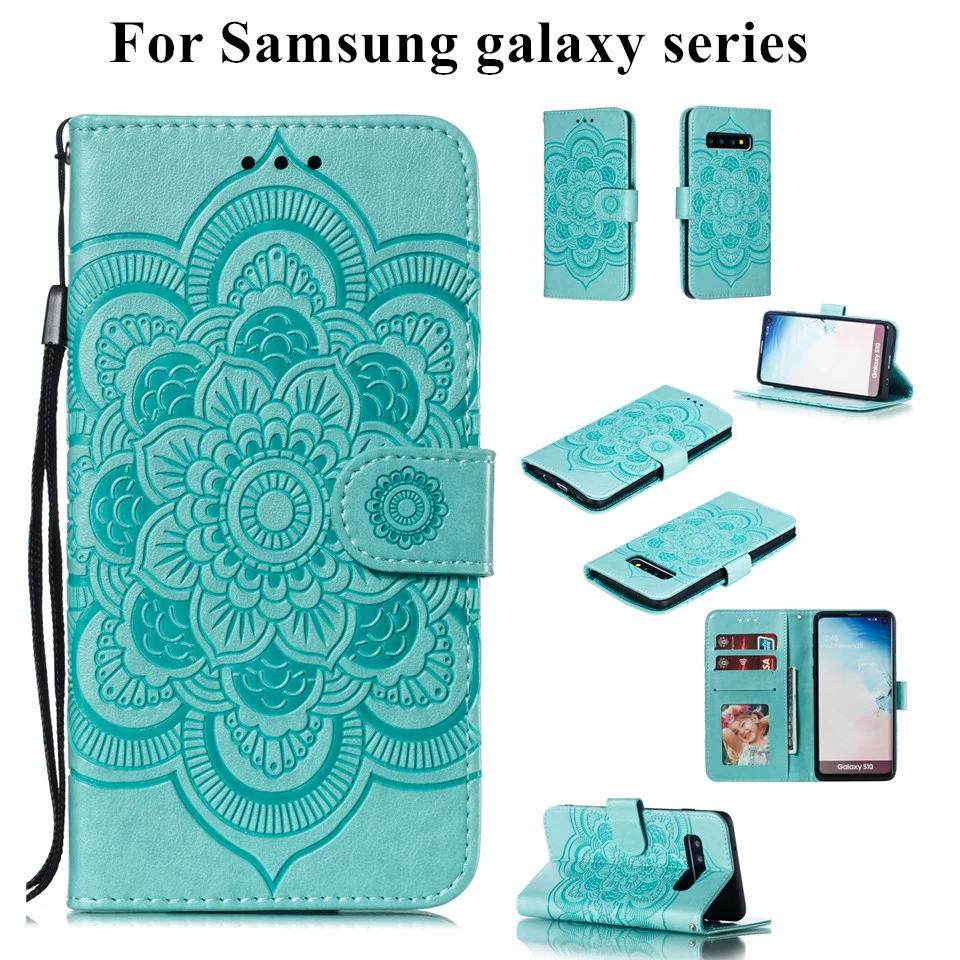 

Leather wallet card stand function phone case For Samsung galaxy S10 S9 S8 A50 A70 Note 8 9 10 M10 20 30 J4 J6 A5 A6 A8 A9 Cover