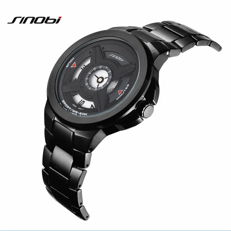 

Relogio Masculino Sinobi S9618G Luxury Brand Full Stainless Steel Men's Quartz Watch Waterproof Business Watch Men Watch AB2241