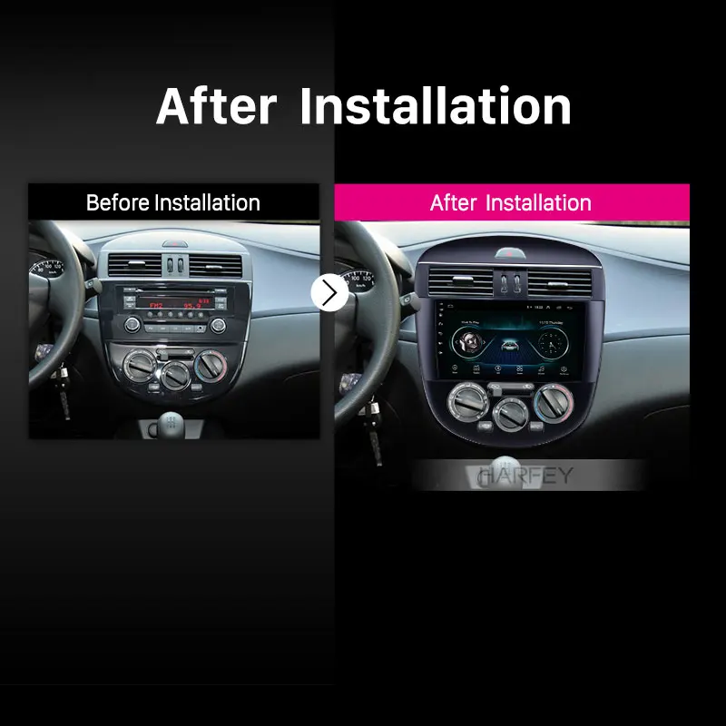 Best Harfey 9 inch Android 8.1 for 2011-2014 Nissan Tiida Manual A/C GPS car Radio with HD Touchscreen support Carplay Digital TV 5