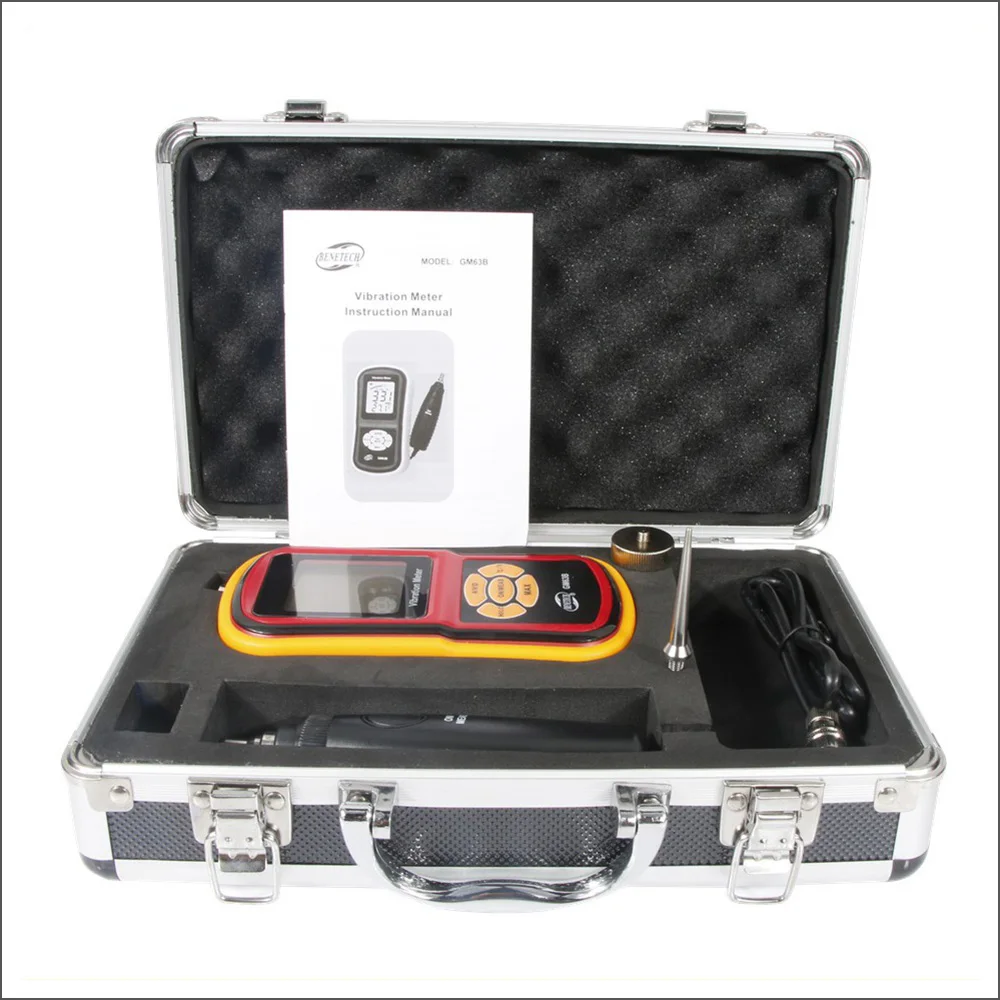 BENETECH Vibration Analyzer Vibrator Analizador De Vibraciones Digital Vibration Meter Tester Handheld GM63B Medidor Vibraciones