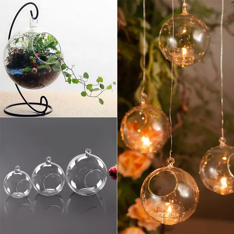 12 X Clear Round Glass Christmas Tree Baubles Spheres Ornaments Decoration 6cm by Succulent Style