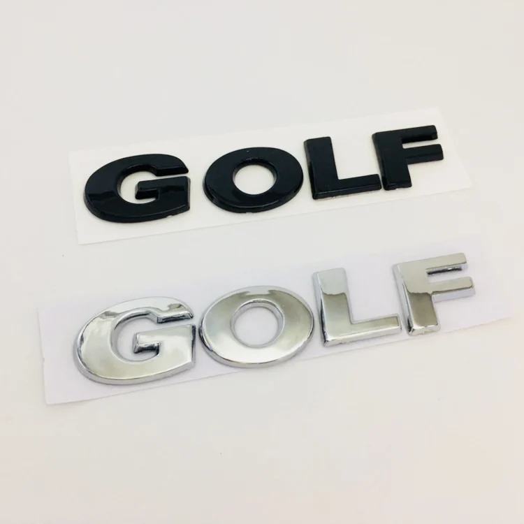 

Car styling letter trunk plated Words Decal Badge Emblem Sticker accessories for golf auto