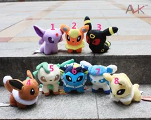 free shipping 10pcs set hot sales Movie anime 8styles pokemon plush toys baby kids security Q