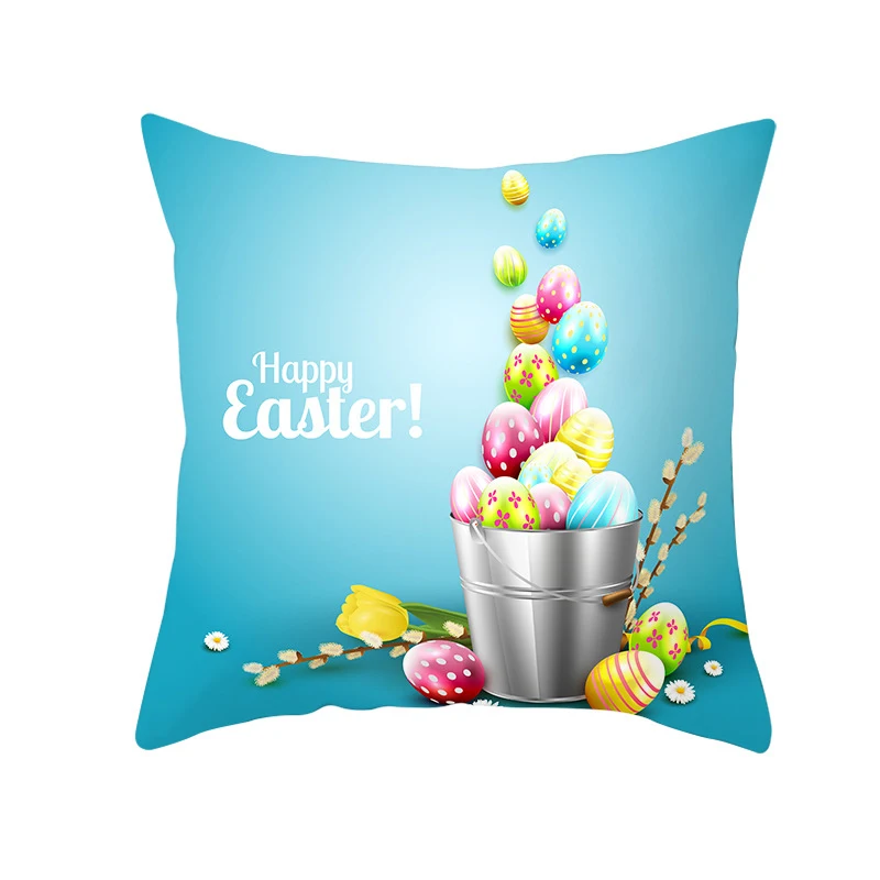 45*45 см Хлопок Кролик Happy Easter украшения для дома подушки Кролик яйца наволочки для подушки пасхальный декор wielkano