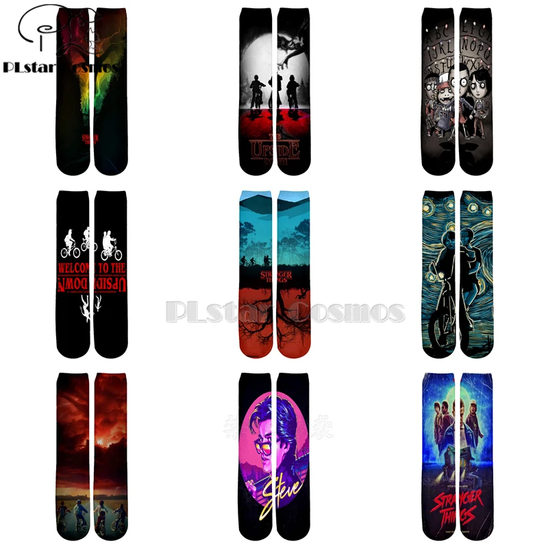 

Plstar Cosmos stranger things socks Cartoon 3d socks Men Women Funny 3D High Socks Men Women high quality dropshopping