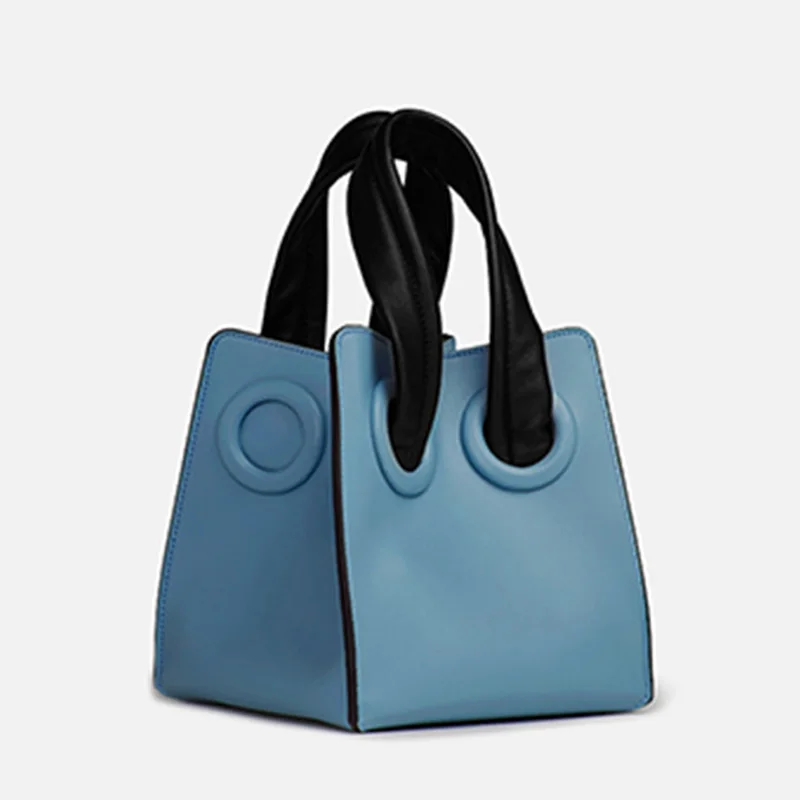 

Famous Brand Women Handbag Fashion Box Shaped Bucket Bag Female Leather Totes New Designer Ladies Hand Bags Leather Handle Purse