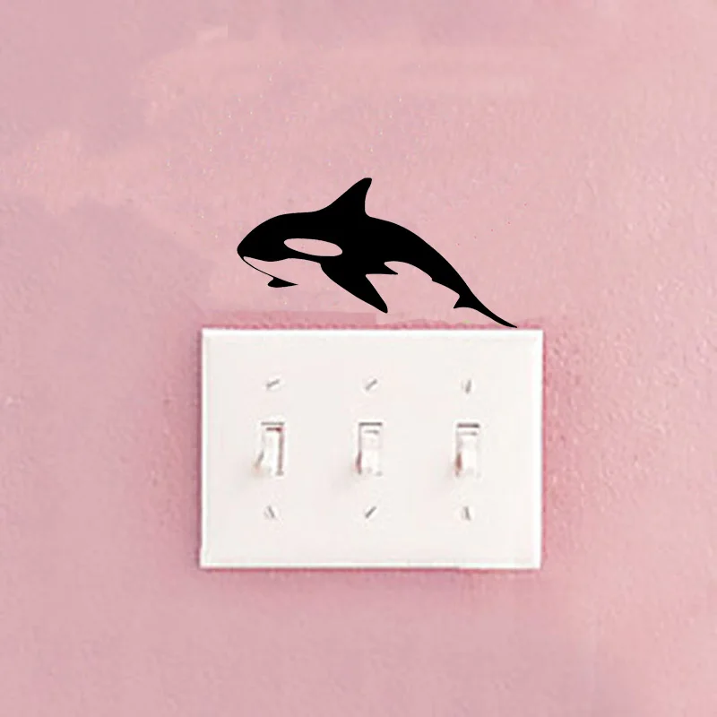 

Killer Whale Vinyl Switch Sticker Cute Funny Home Decoration Wall Stickers For Kids Rooms 2WS0243