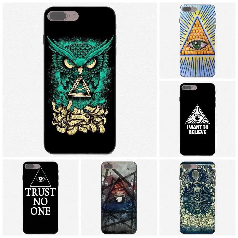 

Pyramid Eye Symbol Illuminati TPU Bags Cases For Apple iPhone 4 4S 5 5S SE 6 6S 7 8 Plus X XS Max XR