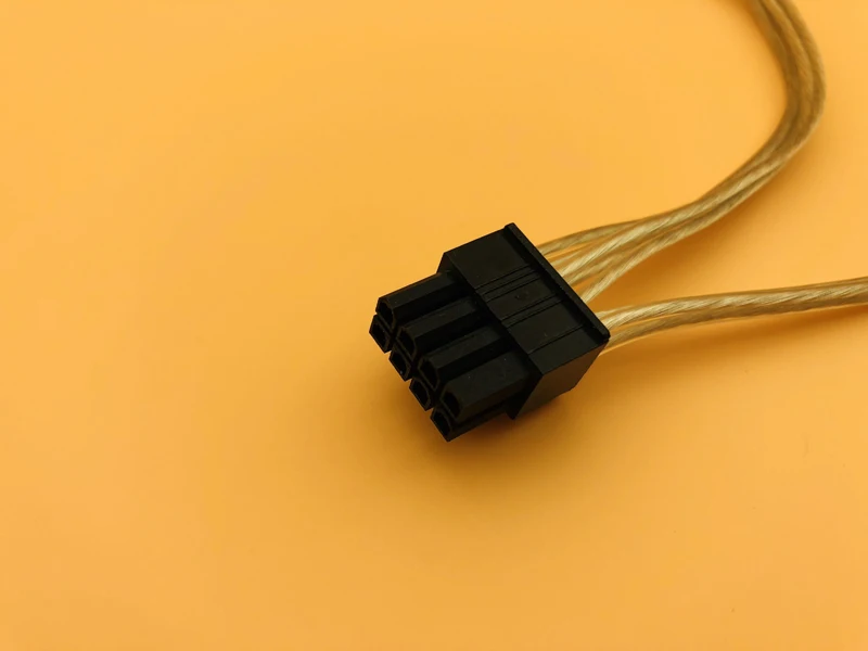 18cm 4PIN to 8PIN Graphic Card Cable Dual 4Pin to 8Pin(6+2) Graphics Card Power Cable Supply Dual D port to 8 pin for BTC Mining