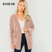 SHEIN Тедди Пальто Из Эко Меха Модное Пальто Зимнее С Длинным Рукавом