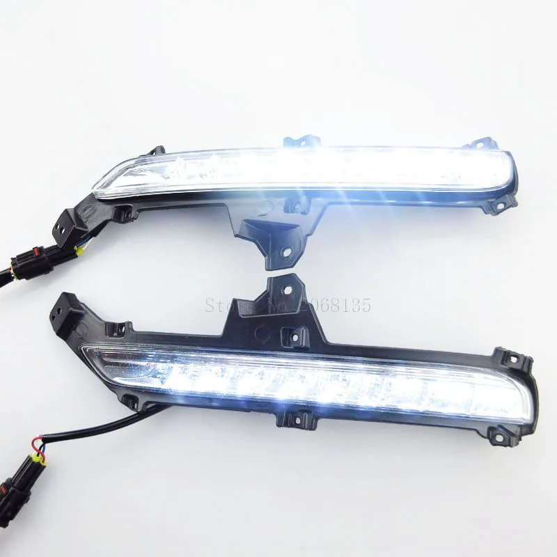 

2PCS High quality car daytime running lights led light 12v car for Toyota camry 2015 2016 Day white light Night lights are Blue