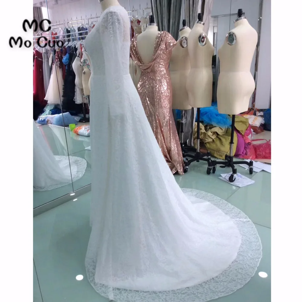 Романтический Потрясающие Sheer Кружево Свадебные платья Robe De Mariage Свадебные платья одежда с длинным рукавом платье Vestido De Noiva свадебное платье