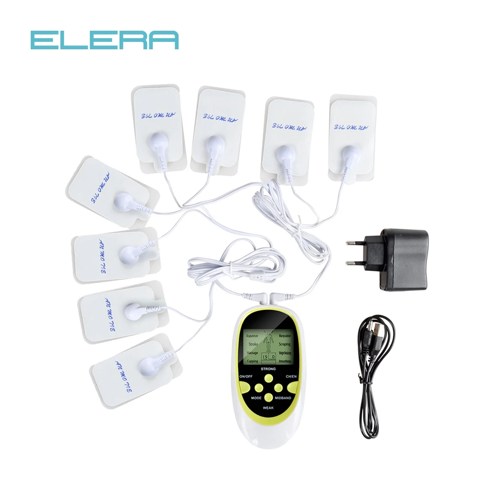 ELERA Electrical Dual-Output Muscle Stimulator Body Relax Massager massage pulse tens Acupuncture Therapy Machine ELERA Electrical Dual-Output Muscle Stimulator Body Relax Massager massage pulse tens Acupuncture Therapy Machine