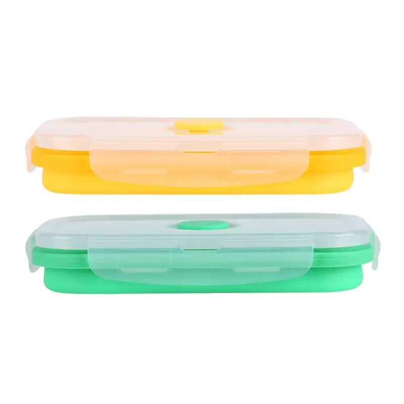 500ml Silicone Collapsible Portable ch Box Bowl Folding Food Storage Container 