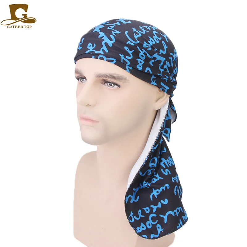 New Cool Men's Long Tail Wide Straps Biker Headwear Headband Pirate Hat